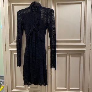 Lace keyhole back dress